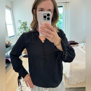 Rebecca Taylor silk blouse with subtle pattern